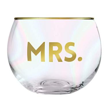 Imagem de Santa Barbara Design Studio Sippin' Pretty Wedding Roly Poly Cocktail Glass, 368 g, Mrs.