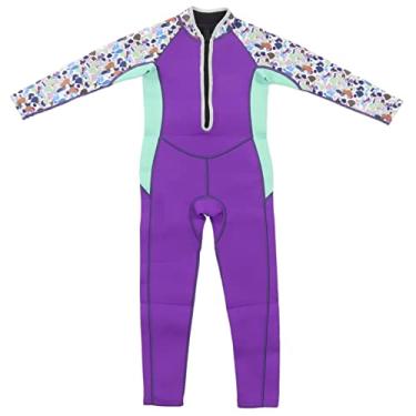 Imagem de Roupa de Mergulho Térmica, Macia e Elástica para Crianças, Neoprene de 2,5 Mm, Manga Comprida, Roupa de Banho Infantil para Meninos e Meninas, Mergulho Com Costura Fina, Cores