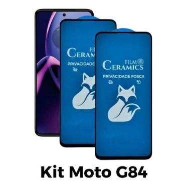 Imagem de Kit 2UN Película Cerâmica Fosca Privacidade para Motorola Moto G84 - H