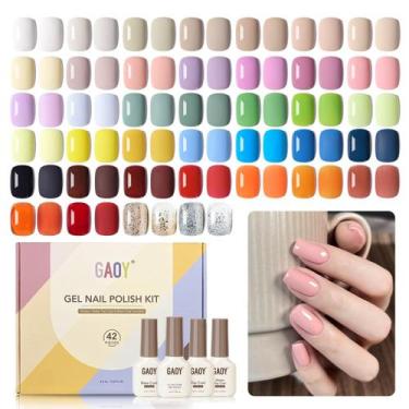 Imagem de Kit de Esmalte em Gel GAOY 42 Unidades - Vermelho, Verde, Azul e Mais