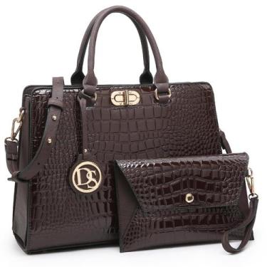 Imagem de Bolsa de trabalho feminina Dasein, sacola com conjunto de embreagem