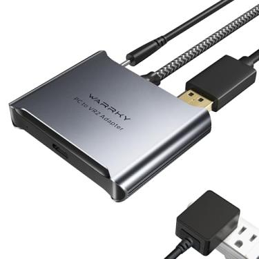 Imagem de Warrky PSVR2 PC Adapter, PSVR2 Accessories [Aluminum Shell, Nylon-Braided Cable] Compatible with PSVR2, AR Glasses, Portable Monitor, DP 1.4 Cable&15W Power Supply Included