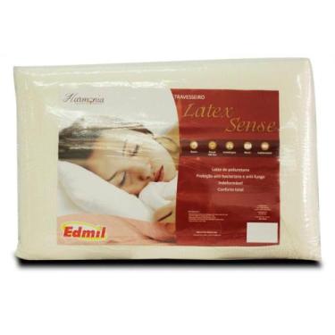 Imagem de Travesseiro 60cm x 40cm Latex Sense GI - EDMIL, Bege