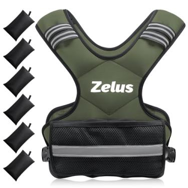 Imagem de ZELUS Colete ponderado para homens e mulheres, conjunto de exercícios de peso corporal ajustável para exercícios, 1,8 a 4,5 kg, 5 a 9 kg, 9 a 14,5 kg, com 6 pesos de ferro e areia para treinamento de