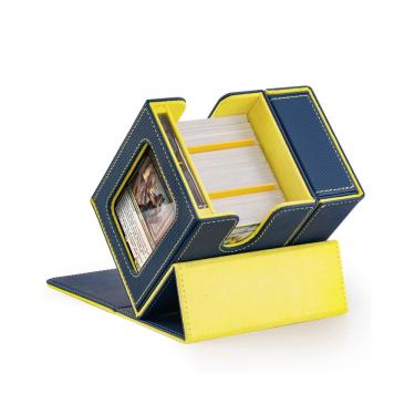 Imagem de Mtg Deck Box zlca Commander com janela de exibição azul e amarela