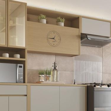 Imagem de Armário Aéreo 1 Porta com Relógio Condessa 100% Mdf 120cm