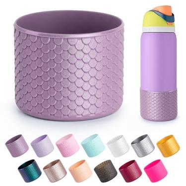 Imagem de Diumepo Bota de silicone para garrafa de água Owala 947 ml, protetor de proteção antiderrapante para garrafa de água Owala FreeSip/Twist/Flip 947 ml, livre de BPA (roxo)