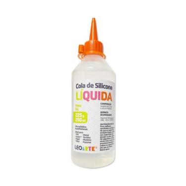 Imagem de Cola de silicone líquida 250ml Leoarte, uso artístico e profissional -