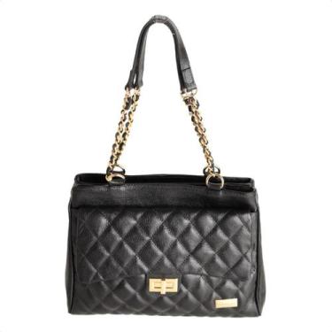 Imagem de Bolsa Cannes Dm Matelassê Preto, Preto, UN