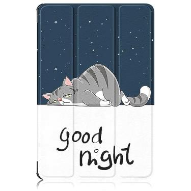 Imagem de Xuanbeier Capa para Xiaomi Redmi Pad SE 11 polegadas, capa protetora inteligente traseira rígida com suporte fino para Redmi Pad SE 11 2023, capa com função despertar/hibernar automática, Lazycat