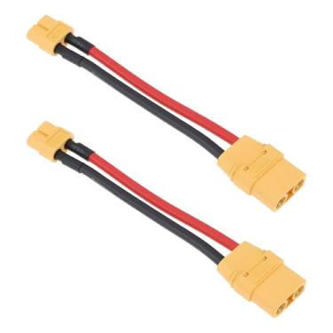 Imagem de eMagTech 2 peças XT90 fêmea para XT60 adaptador de fio fêmea 2 pinos adaptador de conector de cabo fêmea 12AWG para drone modelo RC Lipo ESC