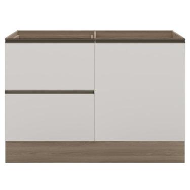 Imagem de Balcão de Cozinha Para Pia 120cm Grace Carvalho Oak/Off White Z44 - Mp