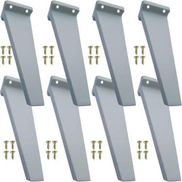 Imagem de 8 Pes Retro Quadrado Rack Móveis Armario 16cm Branco Mogno Preto - fab