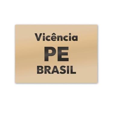 Imagem de Imã de Geladeira Vicência Pernambuco MDF 8x5 para Lembrete
