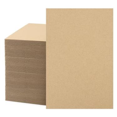 Imagem de MBC MAT BOARD CENTER Centro De Papelão Ondulado, Pacote Com 100 Folhas Ondulado 4X6, Protetores Cartões Colecionáveis Para Envio, Divisores Embalagem, Almofadas Camada, Projeto Artesanato Em Folha (