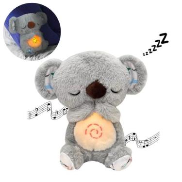Imagem de Urso de Pelúcia Coala Que Dorme e Respira Com Som e Luz - Polibrinq
