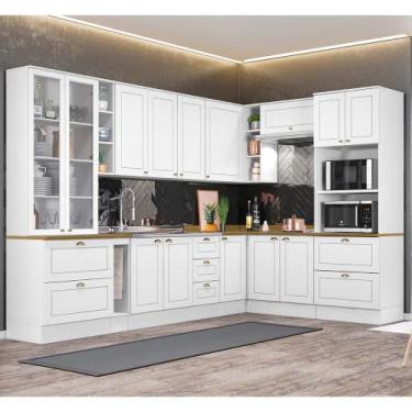 Imagem de Cozinha Modulada de Canto 10 peças 14 Portas 7 Gavetas Americana Henn 