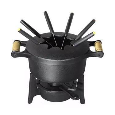 Imagem de Fondue de Ferro Fundido 1.8 Litros a Álcool Completo 18cm com Garfinho