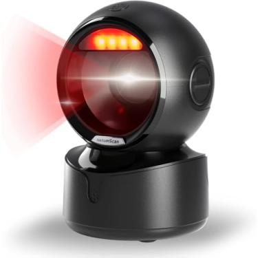 Imagem de NetumScan Scanner automático omnidirecional de código de barras de mesa, leitor de código de barras QR com fio USB, sensor de imagem 1D 2D