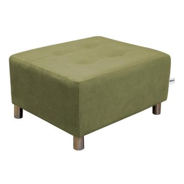 Imagem de Puff Para Sala Quadrado Decorativo Com Pés Com Alumínio Nero Matrix - Granite Castor Granite Castor