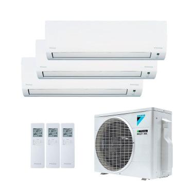Imagem de Ar Condicionado Tri Split Inverter Daikin 18.000 BTUs (3x Evap 9.000) Quente e Frio 220V