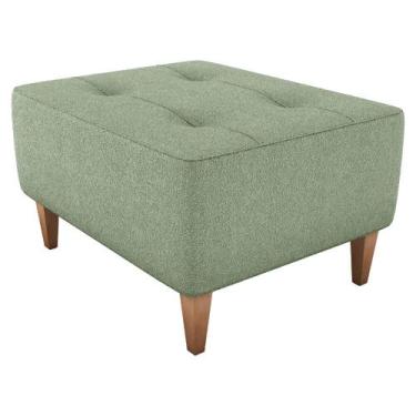 Imagem de Puff Para Sala 62 cm Piva Tecido Boucle Milani Store, Oliva