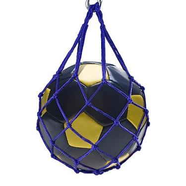 Imagem de bola futebol - Titular malha tecido à mão colorido bola esportes - carga rolamento 10 kg para clubes basquete, porta-bolas dobrável portátil para Hersil