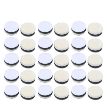 Imagem de Akozon 30pcs 1 Polegada 25 Mm Posqueiras de Polimento de lã Pura para Máquina de Polimento de Carros ou Ferramentas de Limpeza de Polimento de Vidro (Como mostrado)