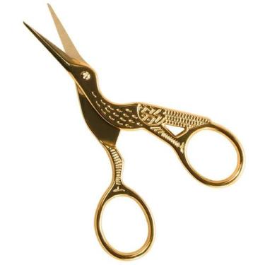 Imagem de Tesoura Clássica De Aço Inoxidável Com Ponta Fina Para Unhas, Bordados