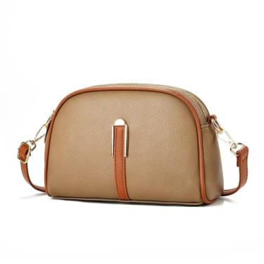 Imagem de Bolsa Transversal Feminina Retrô Pequena - Bolsa Quadrada com Alça Fina, Leve e Prática, Ideal para Dia a Dia e Ocasiões Especiais (Caqui)