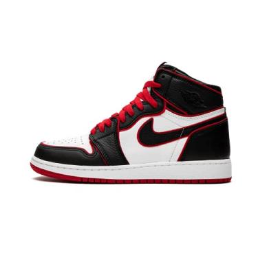 Imagem de Nike Tênis infantil Air Jordan 1 Retro High OG, Vermelho/branco/preto, 19