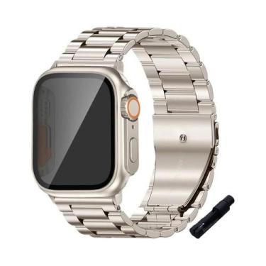 Imagem de Pulseira De Aço Inoxidável Para Apple Watch 45mm 41mm 40mm 44mm Bracel