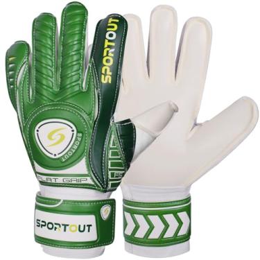 Imagem de Sportout Luvas de goleiro com proteção de dedo, luvas de goleiro de futebol, látex de 4 mm, respirável, para crianças, jovens e adultos, 5
