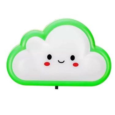 Imagem de Abajur De Tomada Infantil Luz Noturna Led Nuvem - Verde