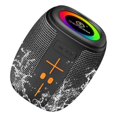 Imagem de Caixa de Som Bluetooth Portátil IPX6 Som Potente Luzes LED RGB Entrada USB e Auxiliar