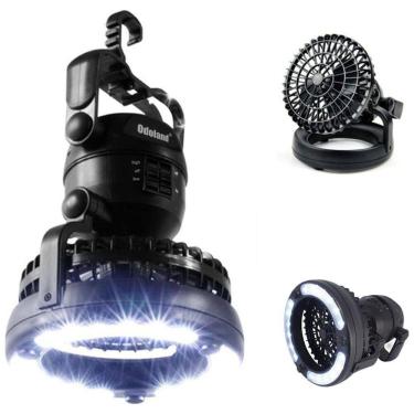 Imagem de Lanterna de acampamento LED portátil com ventilador de teto kit de sobrevivência de emergência para furacões, ODOLAND