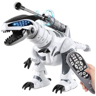 Imagem de Dinossauro Robô Interativo com Controle Remoto e Modo Luta para Crianças Acima de 5 Anos, FISTONE, Branco
