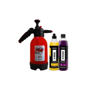 Imagem de Kit Lavagem Snow Foam Manual Sigma + V-floc e V-mol Vonixx - SECOM
