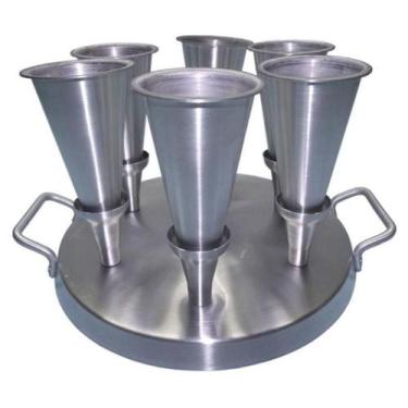 Imagem de Forma Para Pizza Cone 06 Cones Alumínio - GALLIZZI, 38.C6