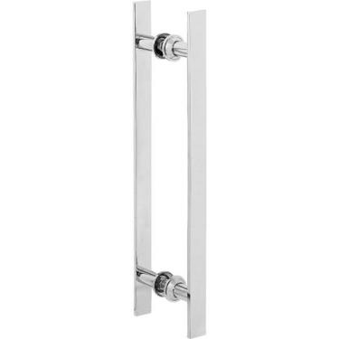 Imagem de Puxador De Porta De Correr Duplo Cromado 50cm - MetalCromo
