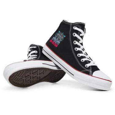 Imagem de Tênis Alphonse Elric Anime Mangá Otaku Novo Modelo - All Bots, Preto, 