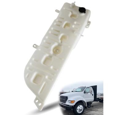 Imagem de F81Z-8A080-AA Conjunto de tanque de transbordamento do reservatório de refrigerante do radiador, adequado para Ford F12000 F14000 F16000 1998-2005, F650 F750 2000-2003, substituição do tanque de