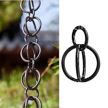 Imagem de Corrente guia de chuva de liga de alumínio, calhas de chuva, anel japonês pátio jardim chuva corrente para casa de família, comprimento personalizável