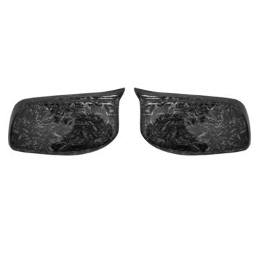 Imagem de Capa de espelho de asa de carro, para série 5 E60 E61 E63 E64 2004-2008 520i 525i 528i 528xi 530i tampa de capa de espelho retrovisor fibra de carbono preta