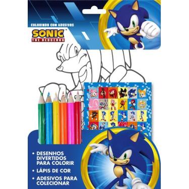 Imagem de Livro - Sonic Colorindo com Adesivos