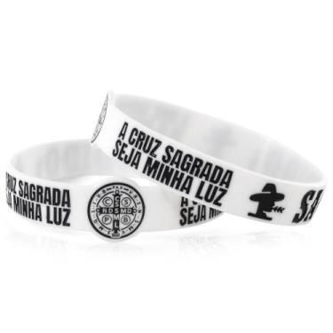 Imagem de Pulseira Silicone Sacudido's - São Bento - Branca