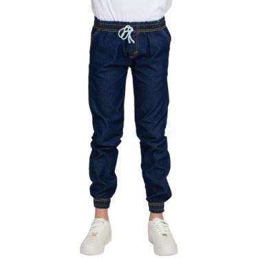 Imagem de Calças Jogger Infantil Juvenil Calça de criança jeans apertada da moda