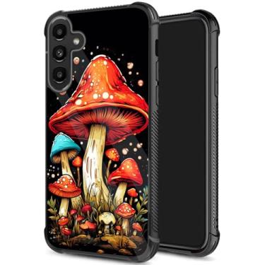 Imagem de JHYYTUJTYP Capa para Galaxy S24 Plus, textura de pneu antiderrapante macio TPU rígido à prova de choque capa protetora antiarranhões para Samsung Galaxy S24 Plus 5G 6,7 polegadas, cogumelos mágicos