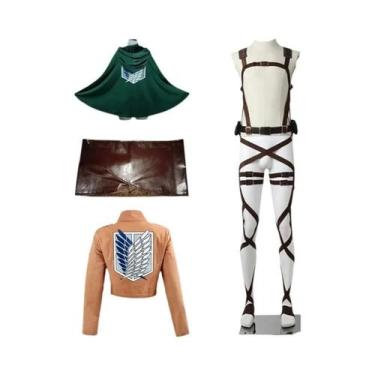 Imagem de Conjunto Completo De Fantasia Cosplay De Anime AOT: Levi Ackerman, Mik