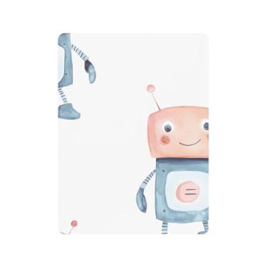 Imagem de xigua Lindo lençol de berço de algodão robô para meninas e meninos, lençol macio e respirável adequado para berço padrão e cama de criança pequena